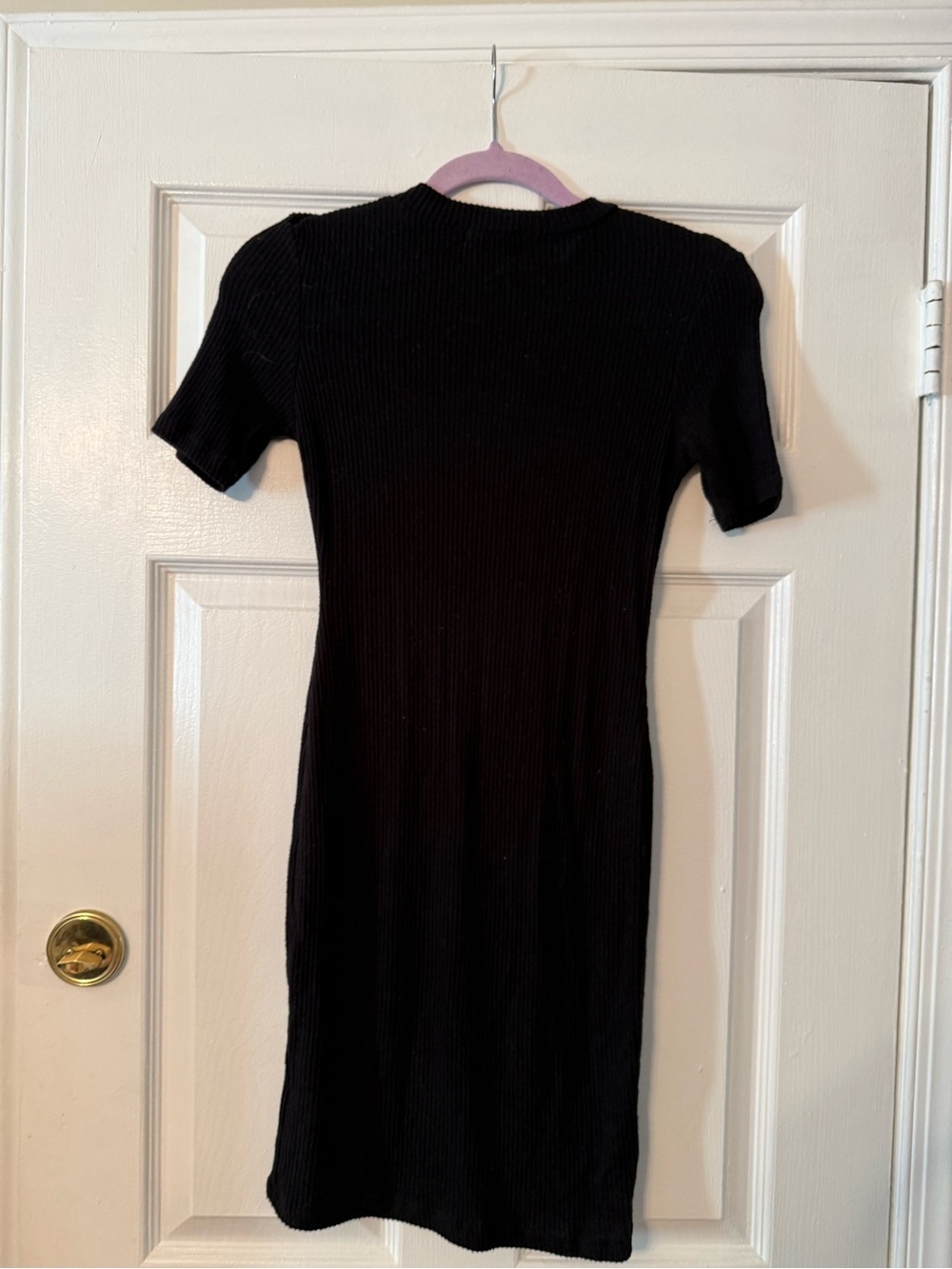 Heart Hips Black Ribbed Mini Dress - Picture 4 of 6